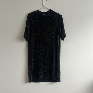 Sparkly black mini dress